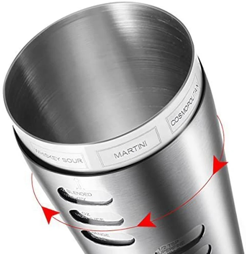 Cocktail Making Set Cocktail Shaker Set 750ml Stainless Steel Bar Tool Set Bartender Kit Strainer Spoon