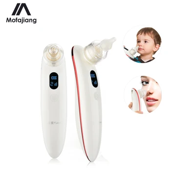

2-in-1Adult Blackhead Remover Pore Vacuum Cleaner Kid Baby Nasal Aspirator Electric Nose Cleaner USB Rechargeable Health Care