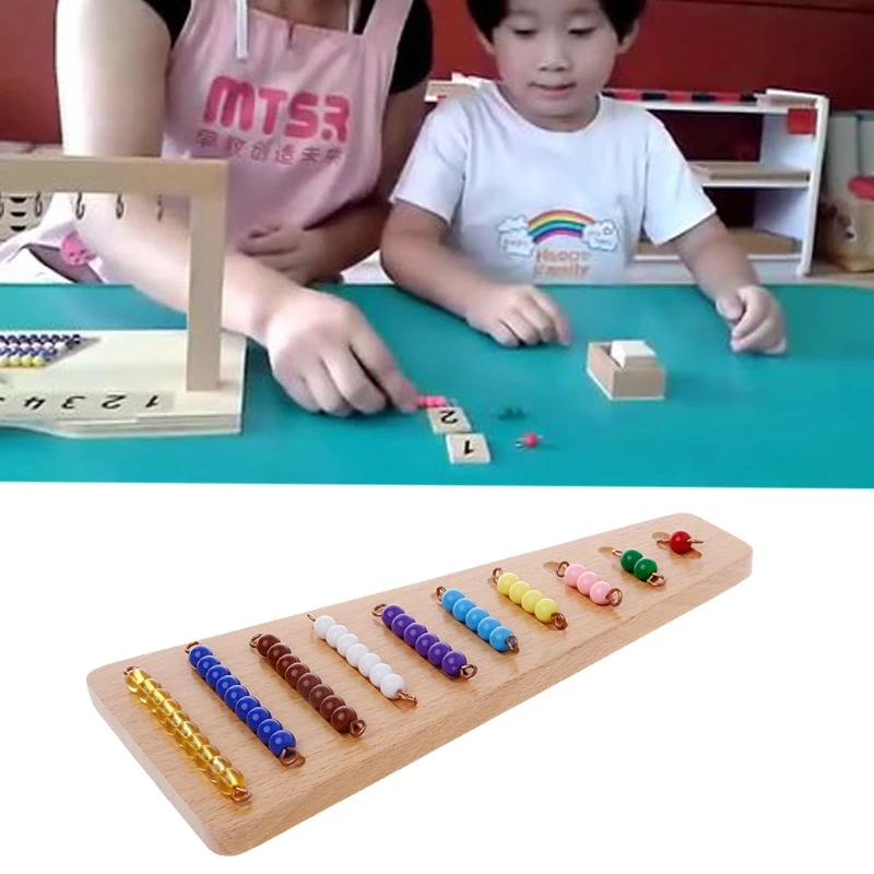 2020 новые Монтессори Math Material Bead Stair Toy Дети раннего дошкольного обучения