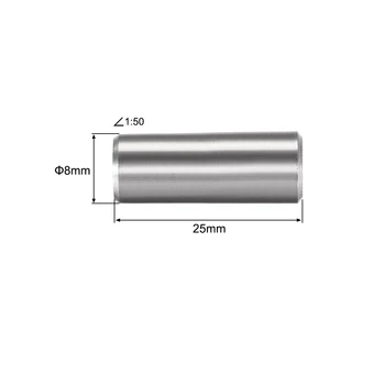 

uxcell 4Pcs 8mm x 25mm 1:50 Taper Pin 304 Stainless Steel Shelf Support Pin Fasten Elements Silver Tone