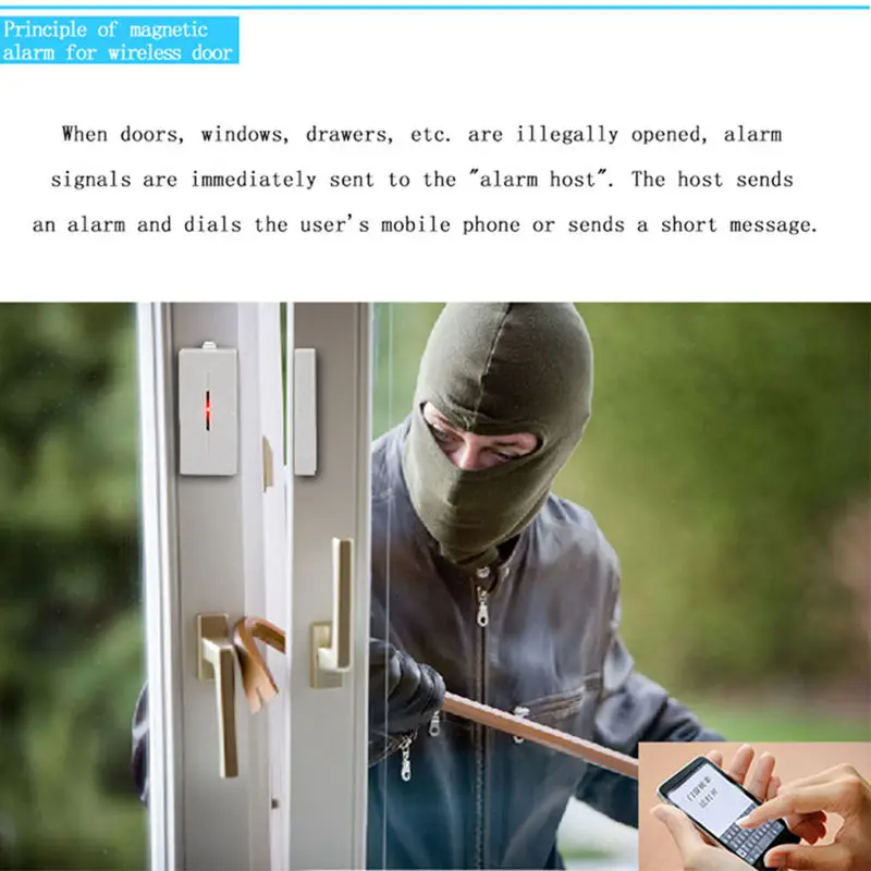 Gsm беспроводная домашняя охранная сигнализация SOS датчик движения двери окна безопасности (ЕС вилка)