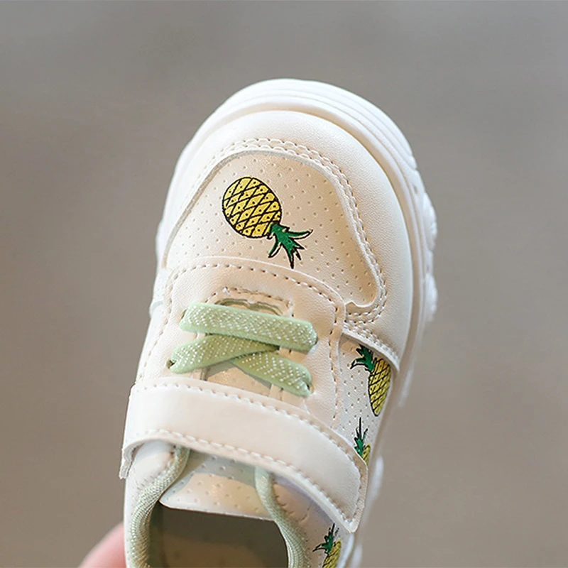 Cute Fruit Baby Girls Shoes Comfortable Leather Kids Sneakers For Girl Toddler Newborn Shoes Soft Bottom First Walker