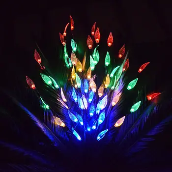 

3X Solar Sensor Leaf Tree Light Waterproof Color Changing Outdoor Flashing Lighting Decors Garden Yard Lawn Ornamental 3Modes