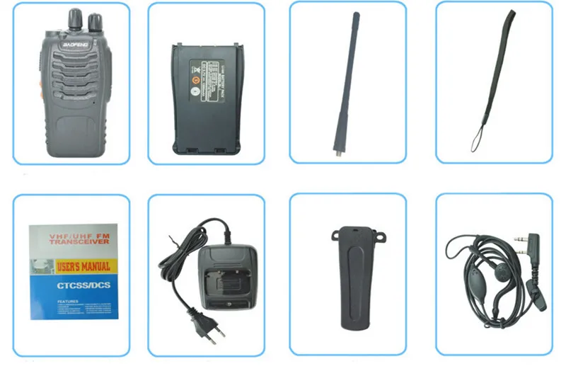 Baofeng BF-888S walkie talkie Civil Interphone 16 Channel UHF 400-470MHZ 3W двухстороннее радио