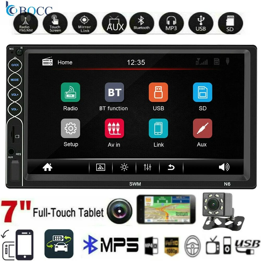 Автомагнитола мультимедийный плеер с 7 &quotсенсорным экраном поддержкой MP5 Bluetooth USB
