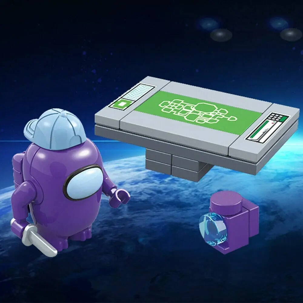 DIV MALL】Amongus Building Blocks With 10 Space Alien Figures