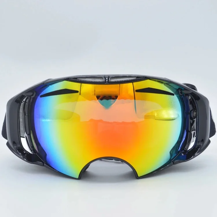 Black Классический двойной antifogging стекол OEM снег лыжные очки зеркало для катания на лыжах под открытым небом очки для глубокого снега; зеркало конфигурации - Color: Black