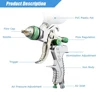 WENXING Professional HVLP Spay Gun 0.8/1.0/1.4/1.7/2.0mm Nozzle Gravity Airbrush For Car Painting 2