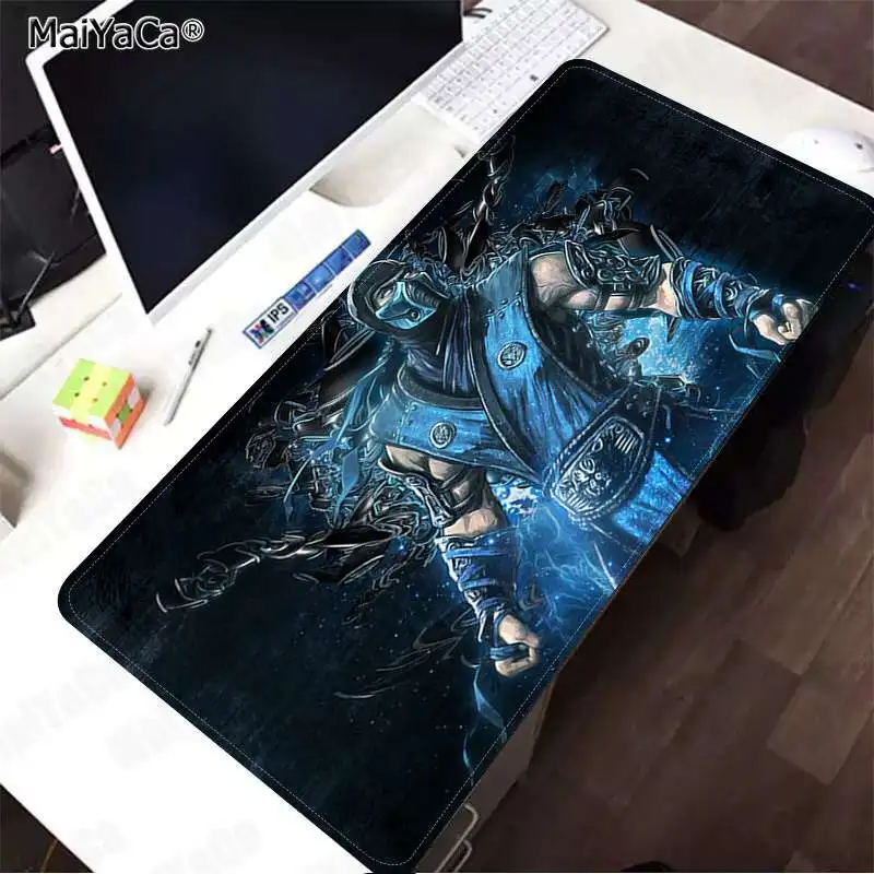MaiYaCa дизайн Mortal Kombat DIY дизайн игровой с узором коврик для мыши резиновый ПК компьютерный игровой коврик - Цвет: Lock Edge 30x80cm