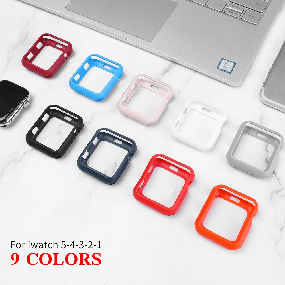Подходит для Apple Watch 3 2 1 42 мм 38 мм защитный чехол для iWatch 4 5 40 мм 44 мм ProBefit Candy Мягкий силиконовый чехол
