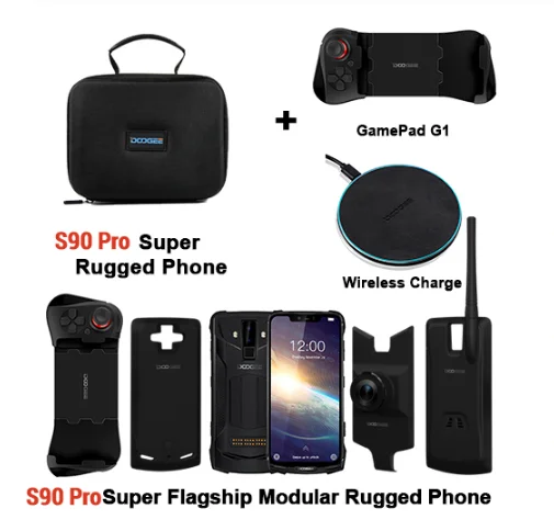 Super Big package IP68 DOOGEE S90 Pro 6 ГБ 128 ГБ Android 9 модульный прочный мобильный телефон 6,18 дюймов дисплей 12V2A 5050 мАч Helio P70 Восьмиядерный 16 Мп+ 8 МП - Цвет: Super Big package