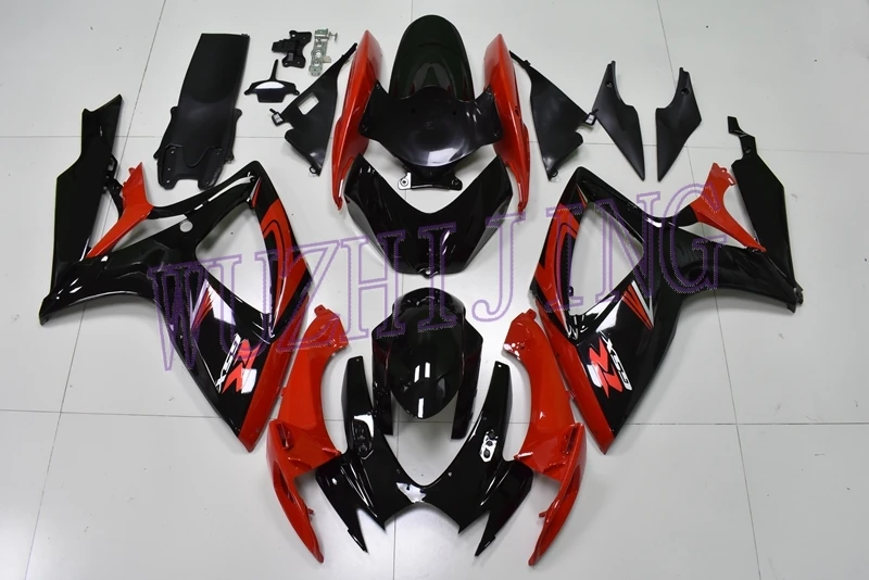 Тела Наборы GSX-R750 2007 Abs обтекатель GSXR600 07 красные, черные 9 Обтекатели GSXR750 2006-2007 K6