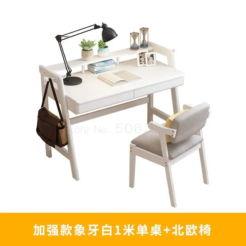 Деревянный стол простая домашняя спальня студенческий стол грецкого цвета настольный компьютерный стол - Цвет: Same as picture 6