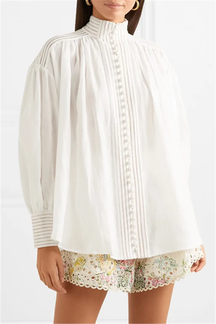 coat Spring Designer New Arrival Long Sleeve Hollow Out Ruffles White Shirt Lace Mini skirt 2 Pieces Set Blouse Top Short Skirt - Цвет: coat