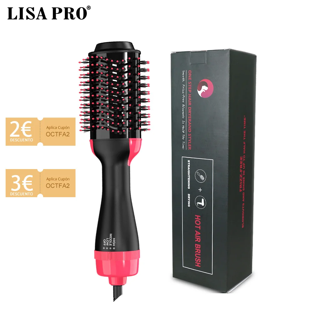 

LISAPRO Professional Hair Dryer Brushr Straight Hair Comb Blow Dryer And Styler Hair Styling Tool