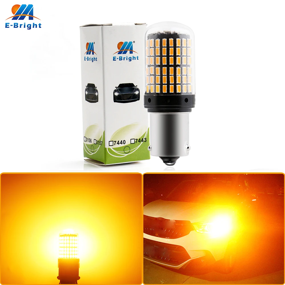 1X CanBus P21W T20 7440 W21W светодиодный ные лампы 3014 144 smd светодиодсветодиодный без ошибок