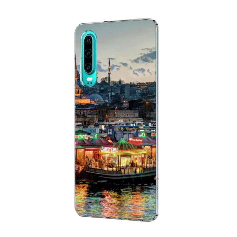 Мобильный телефон чехол для P Smart Z Plus P30 P20 P10 P9 P8 Lite Pro Жесткий Турция Стамбул Sceneary