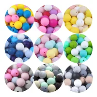 BOBO.BOX 20Pcs Silicone Beads 9MM Round Beads DIY Baby Pacifier Chain Pendant BPA Free Eco-friendly Baby Teether Toy Accessories 1
