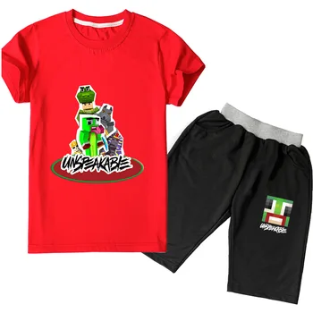 

UNSPEAKABLE Cotton Girls Clothing Set Fashion Summer Clothes Kids Suit Cartoon Toddler Girl Clothing Short Sleeve Children 2pcs