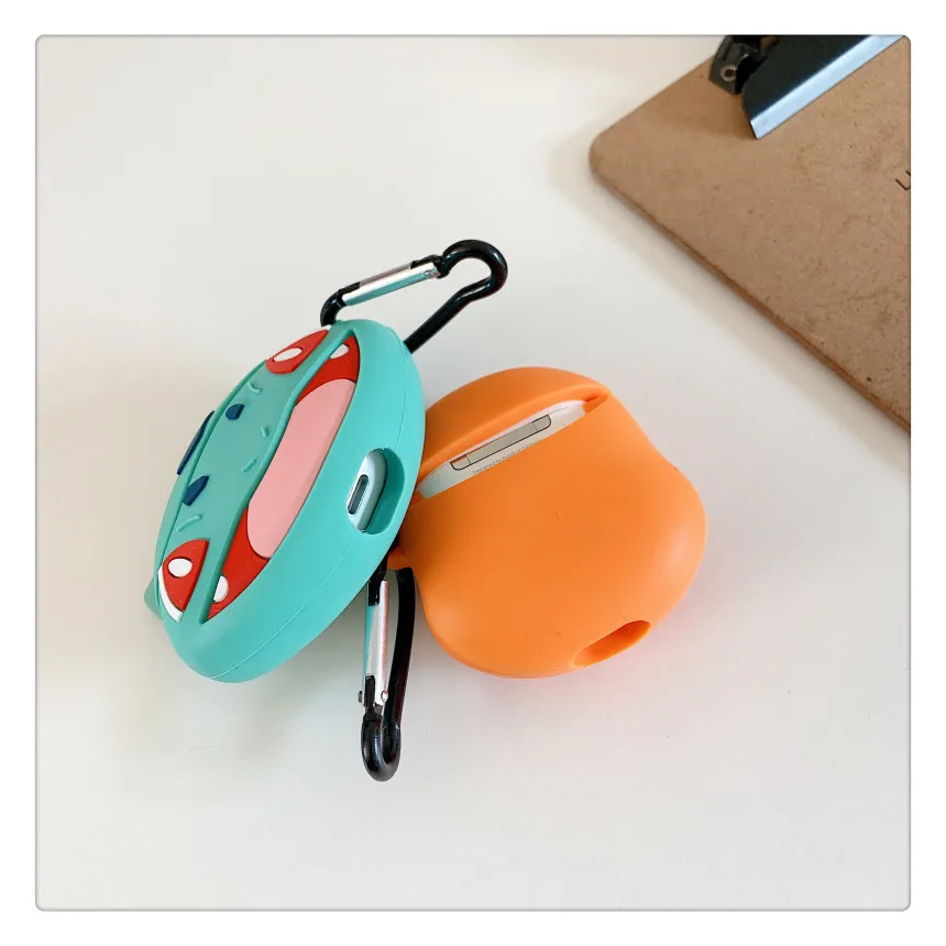 3D Япония милый мультфильм Charmander настенные наклейки крышка для наушников для Apple Airpods 1/2 силиконовые защитные кожухи головных телефонов