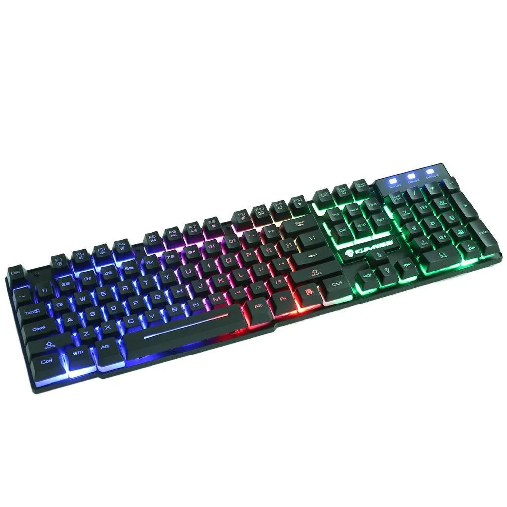 Gaming keyboard and Mouse Wired backlight mechanical feeling keyboard Gamer kit Silent 2400DPI Gaming Mouse Set for PC Laptop