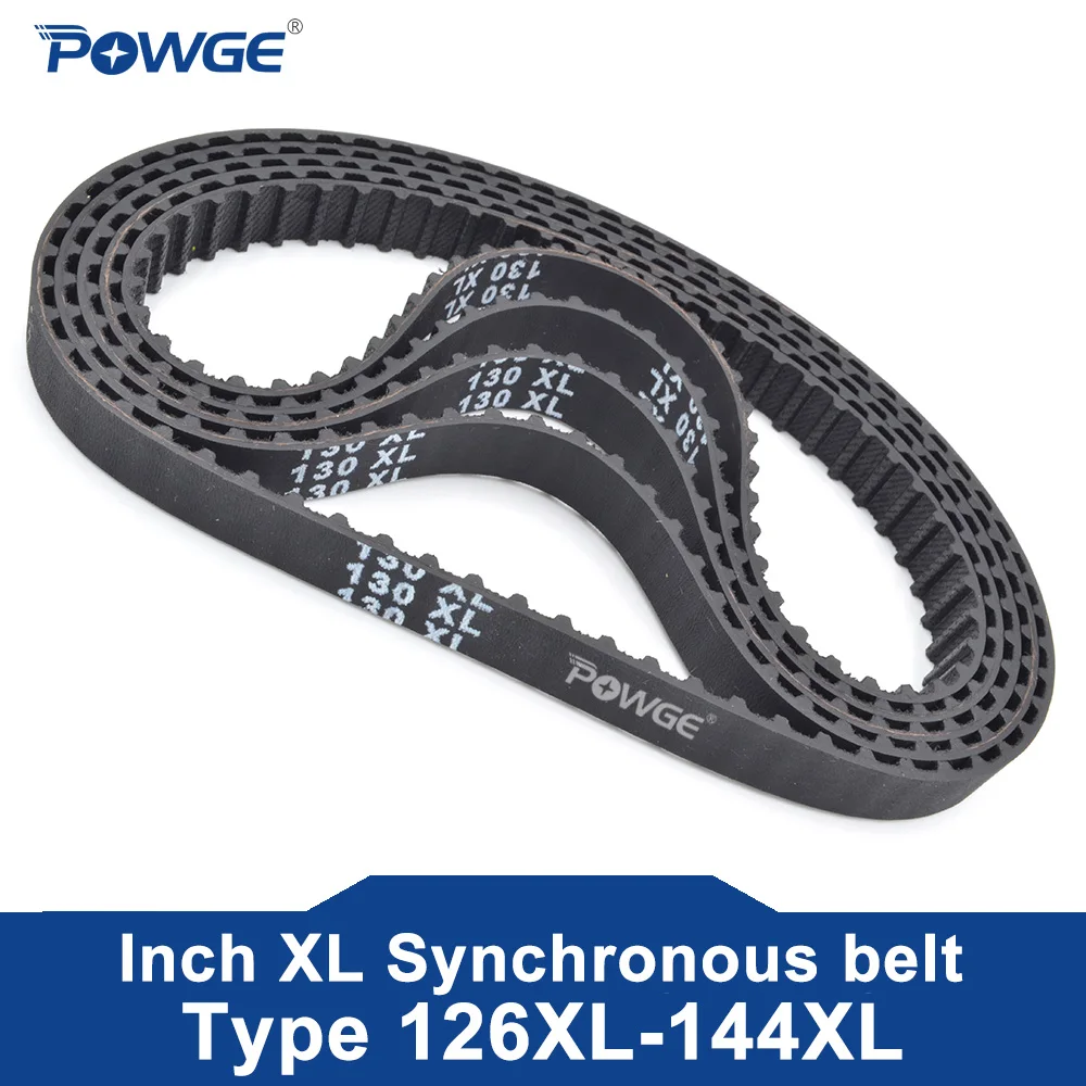 

POWGE Inch XL Timing Synchronous belt 126XL/128XL/130XL/132XL/134XL/136XL/138XL/140XL/142XL/144XL Width 025/031/037/050 Rubber