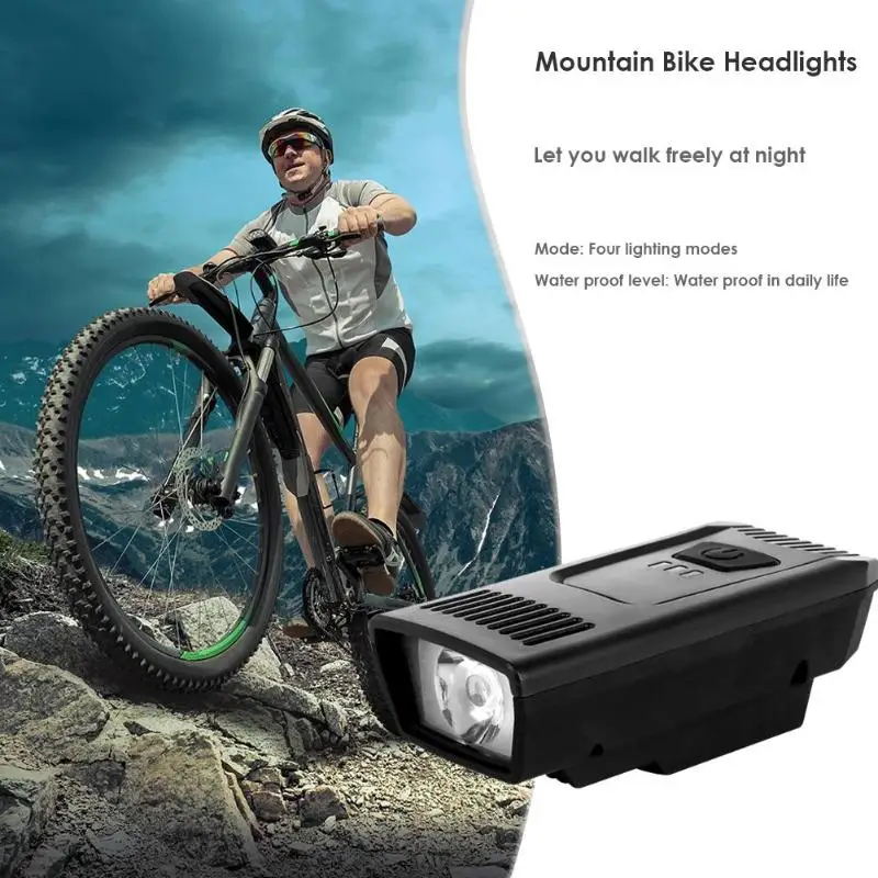 Bike Front Light USB Rechargeable 4 Mode Bicycle Headlight Flashlight Lamp 500 mAh 55 Lumen Safety Warning lamp