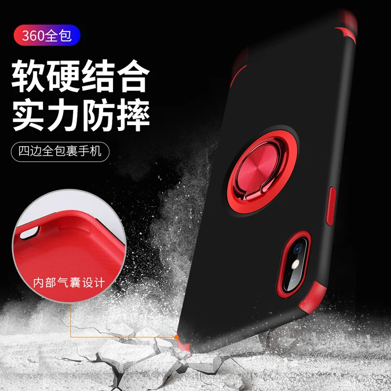 Magnetic Finger Ring Holder Case for iPhone XR X Xs Max 11 Pro 6 6S 7 8 Plus Hybrid TPU+Plastic Shockproof Stand Hide Cover | Мобильные