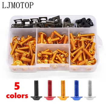 

For Honda cb400 CB919 Hornet 250 CB599 CB600 NC700 X 175pcs Motorcycle Fairing Body Bolts Kit Fastener Clips Screw Nuts M6
