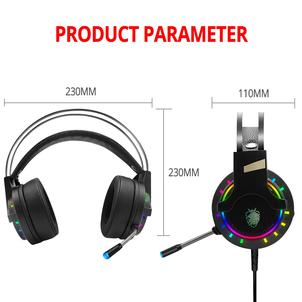 Наушники capsaver Проводная игровая гарнитура USB Игровые наушники стерео глубокие