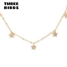 Новинка, модное золотое ожерелье с подвеской в виде звезды, высокое качество, кубический циркон, кристалл, Chore, ожерелье для женщин и девушек, ювелирное изделие