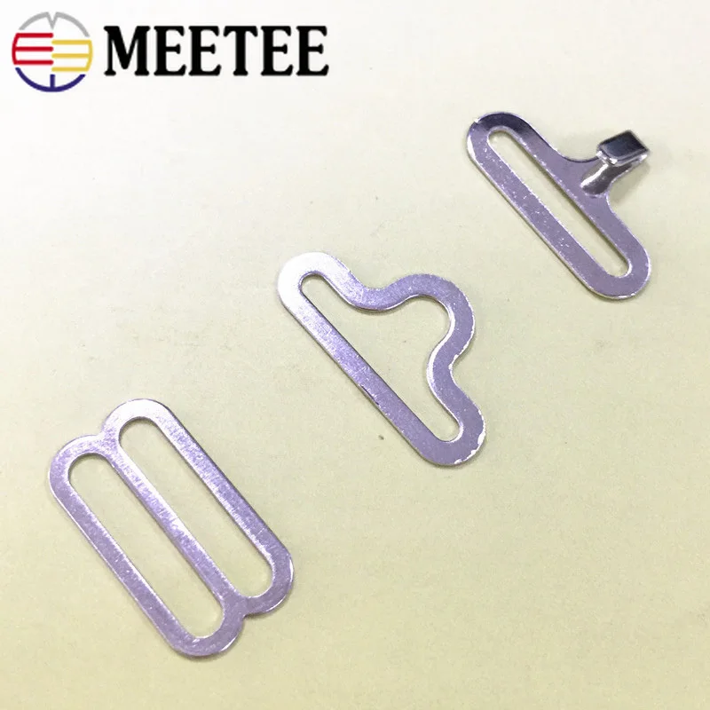 Meetee, 50 комплектов, 18 мм, аксессуары для галстука, галстук, крючок, галстук-платок, зажимы, крепеж, Регулируемая пряжка, сделай сам, нижнее белье, ремни, аксессуары