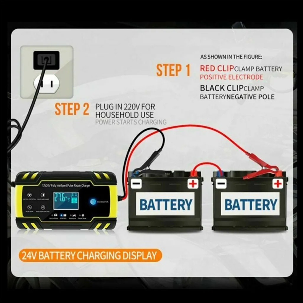 Лучшие продажи продукты Смарт Батарея Зарядное устройство 12/24 V 8A 150Ah автомобиля Батарея Зарядное устройство автомобиля для wearable devices(носимое устройство) дропшиппинг