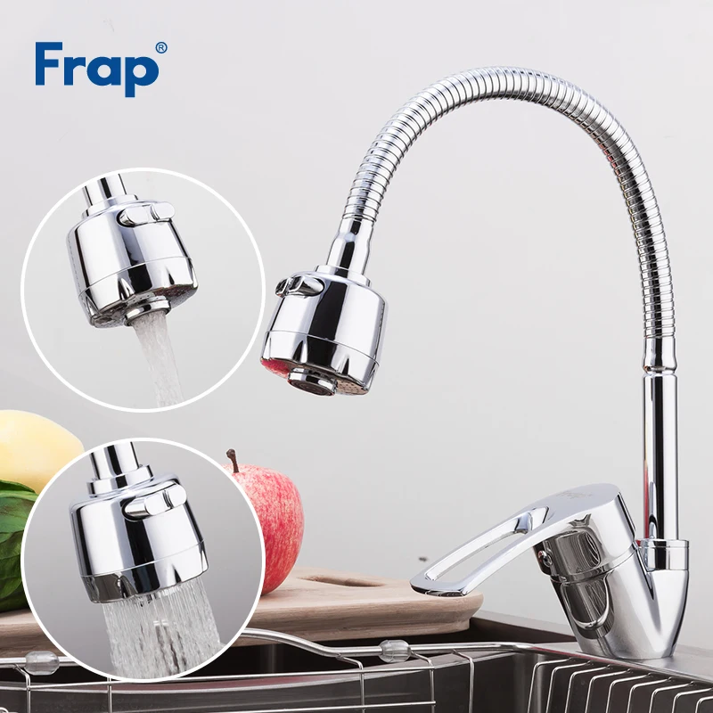 Frap Kitchen Faucet Mixer Hot Cold Water Taps Flexible Tapware Single Hole  Basin Bathroom Faucets Stainless Steel Tap F43701-b - Kitchen Faucets -  AliExpress