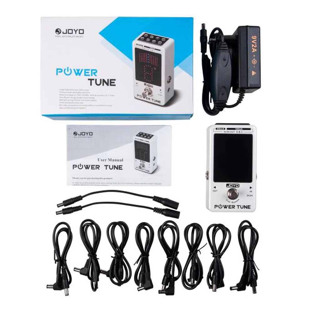 JOYO Guitar Pedal Tuner Power Tune Tuner Pedal  2 in 1 Guitar Power Supply and Tuner True Bypass Musical Instrument Parts JF-18R