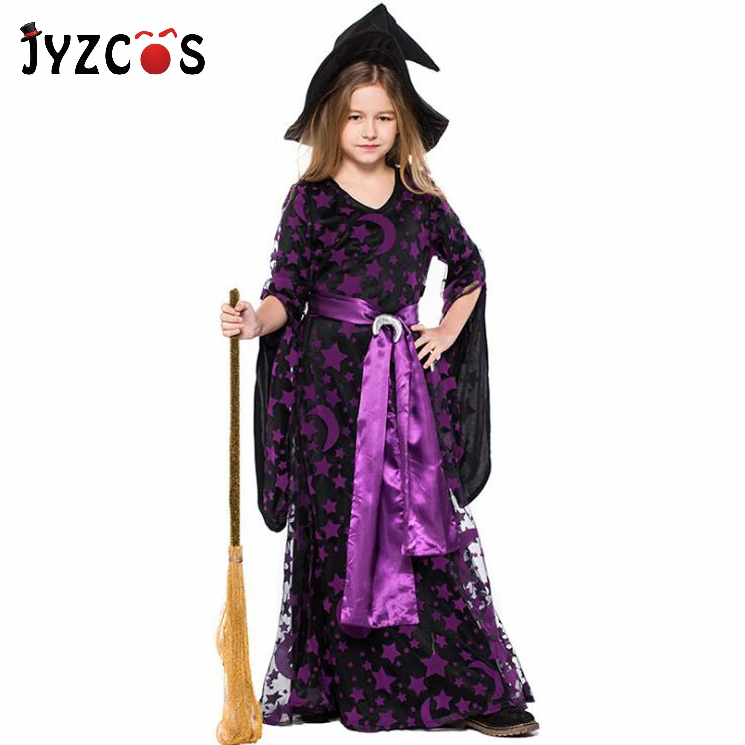 JYZCOS костюм ведьмы для детей косплей дети Хэллоуин Аниме Akatsuki сценическое женское