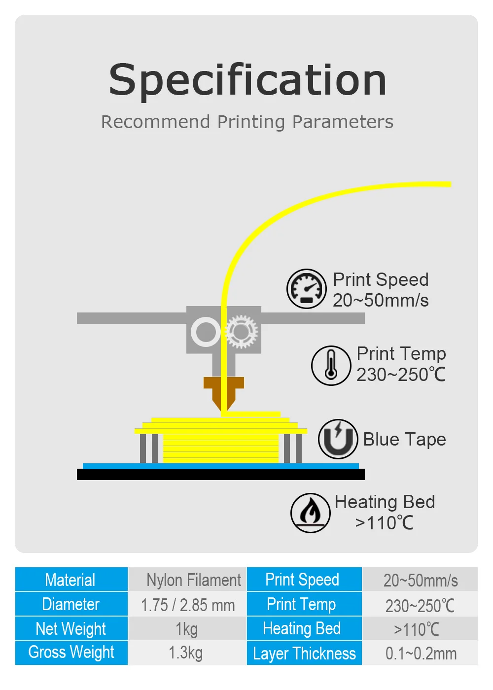 carbon petg Pa Nylon Filament Polyamide 3D Meter With Transparent Rods For 3 D 1 Kg 10m 100g Reel Pen Printing Materials best liquid resin 3d printer