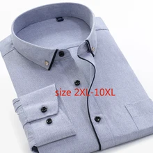 Новое поступление, модные, очень большие, маленькие, свободные, большие, мужские, Молодежные рубашки, повседневные, полосатые, большие размеры 2XL3XL-8XL9XL10XL