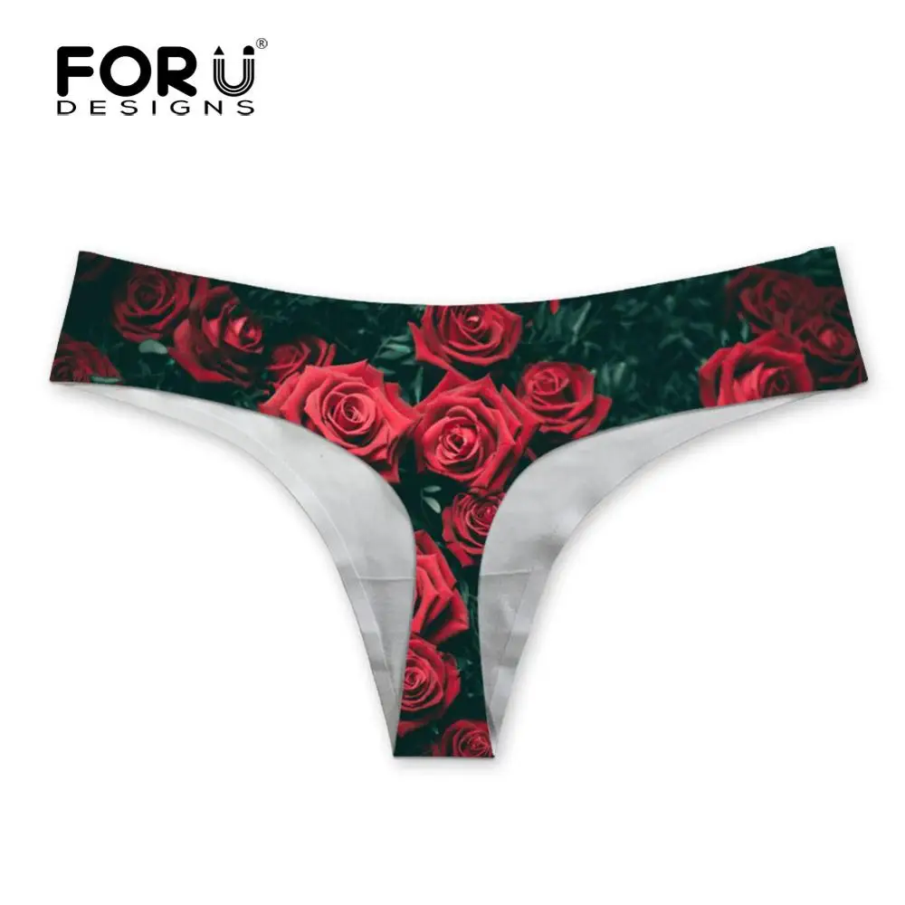 RI137AY FORUDESIGNS/, сексуальные женские стринги, треугольное нижнее белье, трусики для девушек с 3D цветком, женское нижнее белье, трусы размера плюс - Цвет: RI137AY