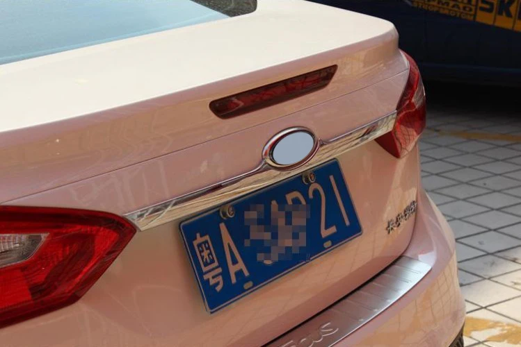 Для Ford Focus 2012 2013 Седан ABS Хромированная задняя дверь крышка багажника отделка