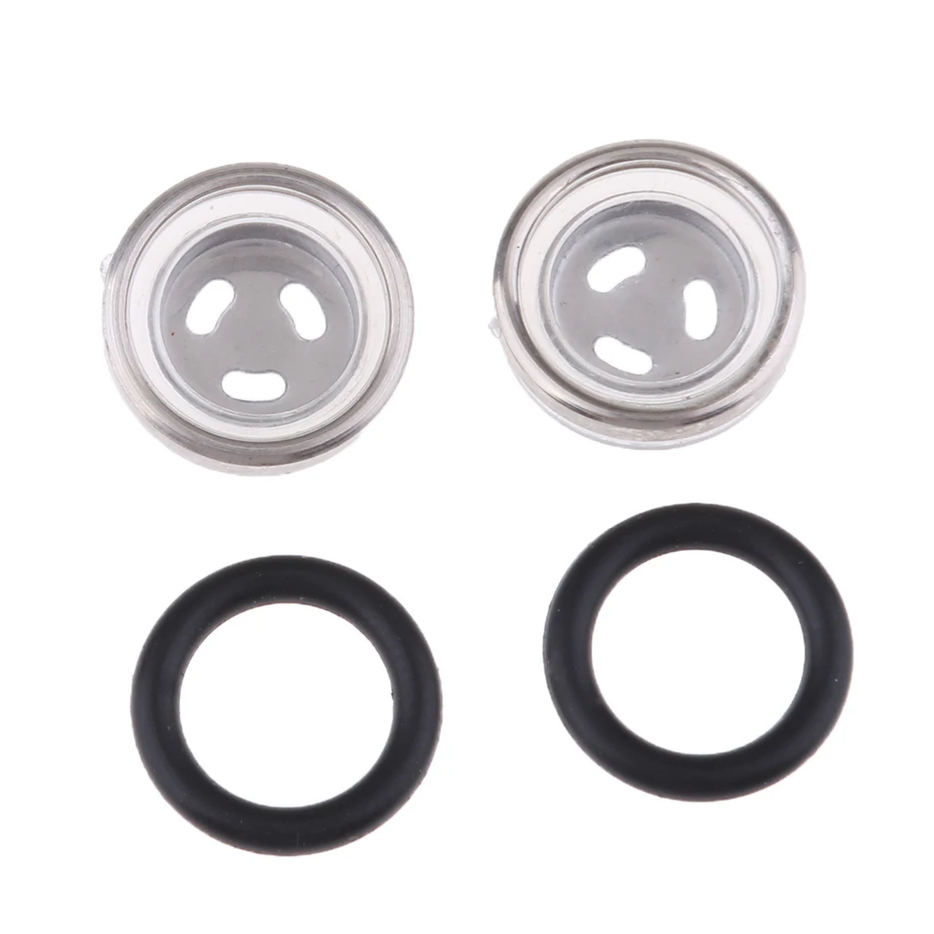2 Set 12mm Motorbike Sight Len Mirror Seal Gaskets Fits for Brake Master Cylinder Reservoir