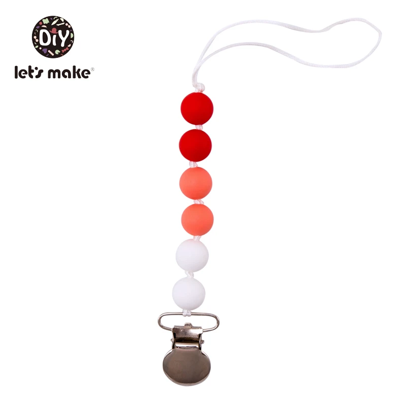 Pacifier Type 1 Давайте сделаем детские соски 1 шт Силиконовые Прорезыватели мультфильм животных соска для использования при прорезывании зубов держатель пищевой силиконовый соски клипы на цепи - Цвет: Pacifier Type 1