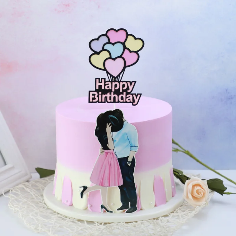 Drapeaux De Gateau I Love You Pour Couple Enfants Filles Joyeux Anniversaire Mariage Fete De La Mariee Patisserie Bricolage Diy Decoration De Gateau Aliexpress Maison Animalerie