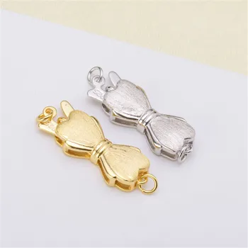 

DIY pearl accessories S925 sterling silver single-breasted single-breasted natural pearl necklace bracelet drawstring buckle