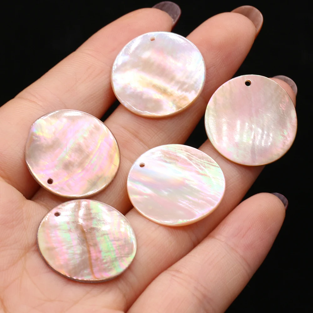

New Hot Natural Penguin Shell Beads Pendant Disc Shape Mother of Pearl Charms Loose Bead for Jewelry Making DIY Necklace Earring