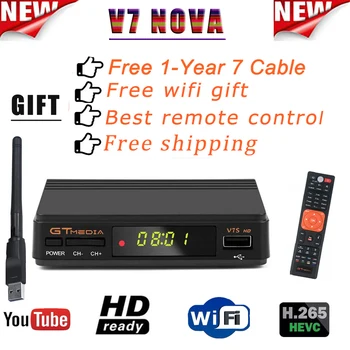 

Hotsell DVB-S2 gtmedia v7s hd With USB WIFI FTA TV Receiver +1Year lines CCcam Powervu keys TV decoder receiver from spain PT DE