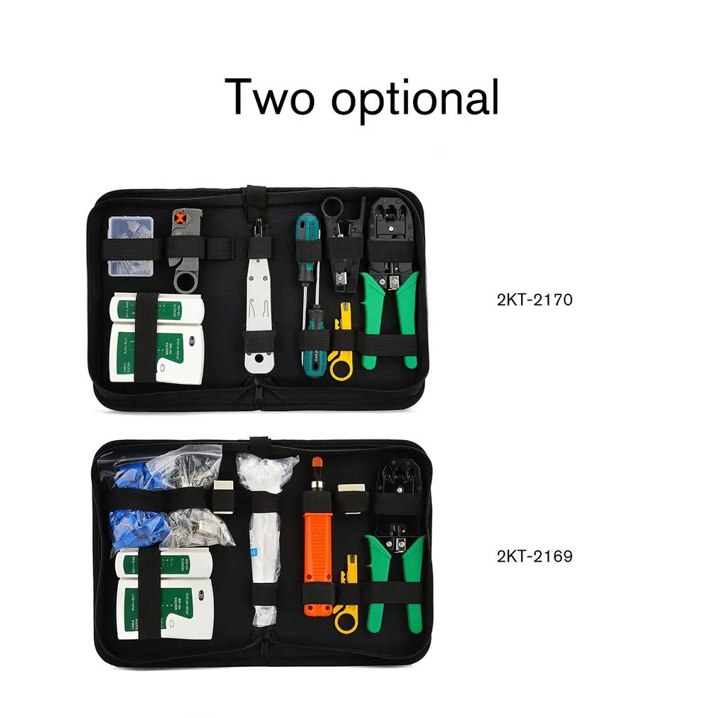 10/12pcs/set Portable LAN Network Repair Tool Kit UTP Cable Clamp Pliers Cable Tester Wire Crimper Stripping Crimping Pliers