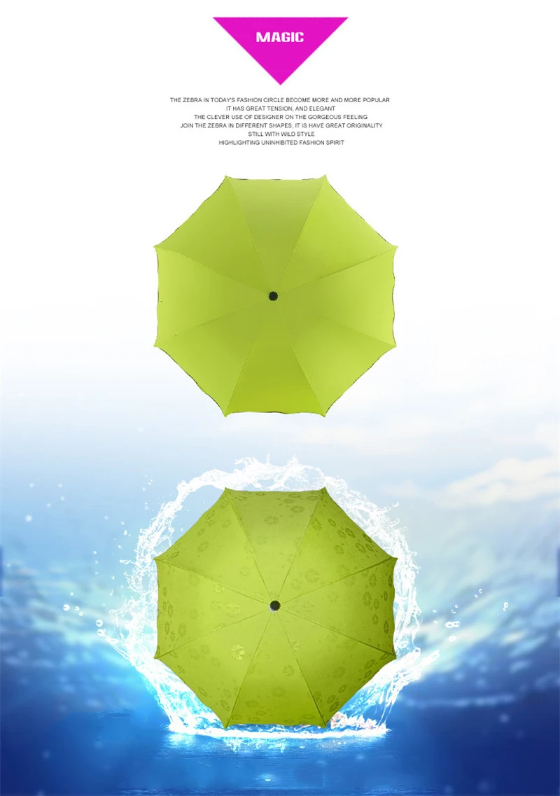 6 цветов, анти-УФ, водонепроницаемый, портативный, для путешествий, Цветочный зонтик, модный, складной зонтик, для дождя, для женщин, подарок, для мужчин, мини карманный зонтик