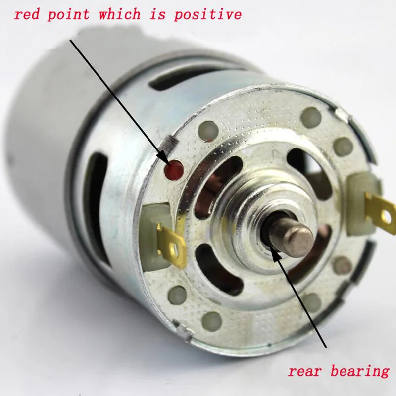 1 шт. DC 12 V-24 V спереди и сзади двойной шариковый подшипник 775 мотор 20000 ОБ/мин высокого Скорость большого крутящего момента двигателя Замена для Модель "Сделай своими руками", дрель