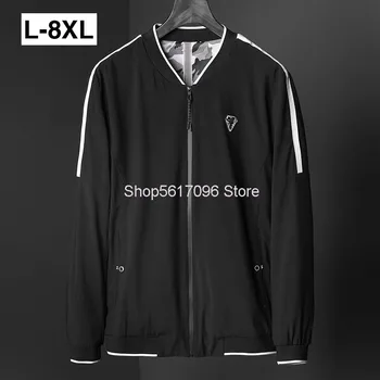 

Autumn Men Jacket Plus Fat Plus Size Fat Man Loose Short Money Baseball Clothing Coat Male Leisure Top Super